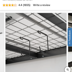 Safe Rack 4X8 overhead storage unit with accessory kit