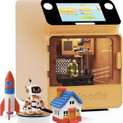 Kids 3D Printer, Safe for Kids, Toy 3D Printer, STEM Learning Partner, Wi-Fi Control and Apps, Weekly Update Toy Library, Touch Screen, Mini Size, Eas