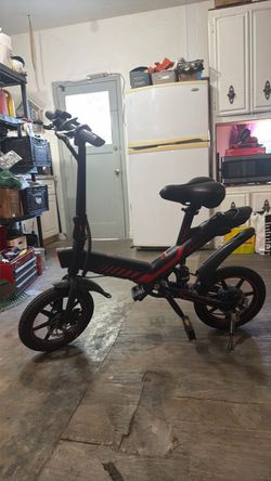 Salinovo Folding Electric Bike Black and Red