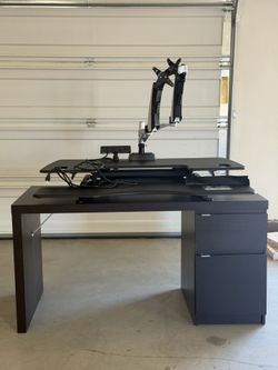 Complete WFH Setup - IKEA Desk & Premium Varidesk-Style Standing Converter