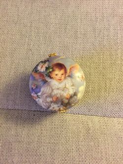 Vintage porcelain Mondays Child wind up music box by Ardleigh Elliott