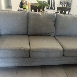 Grey Sofa And Loveseat In Good Condition 