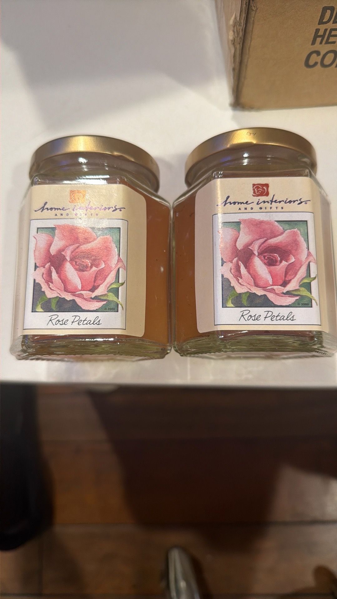 Retired home interiors Rose petals 3 jars