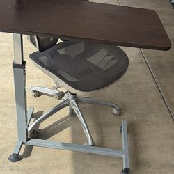 Mobile desk and office chair