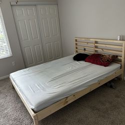 Bed Frame as well as Mattress 