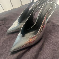 Womens Silver Heels