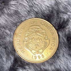 1995 Costa Rica Coin 25 Colones 