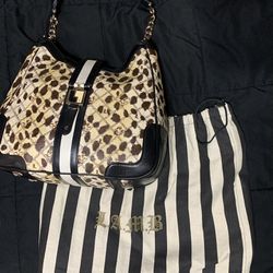 L.A.M.B. By Gwen Stefani Heavy Chain Shoulder Leopard Bag