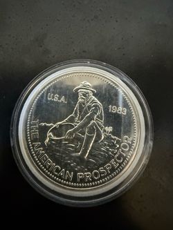 1983 American Prospector big e key date silver round