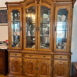 Oak china cabinet