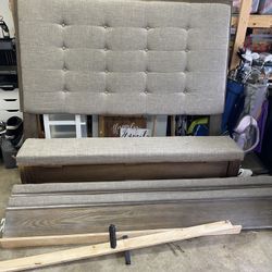 Queen Bed Frame & 2 Twin Box Springs