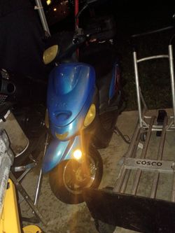 Blue Gas Moped Scooter