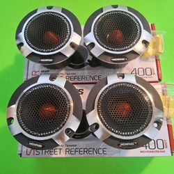 MEMPHIS 2 PAIRS 4 INCH COMPONENT PRO TWEETER 400 WATTS PEAK POWER PER PAIR CAR TWEETER ( BRAND NEW PRICE IS LOWEST  )