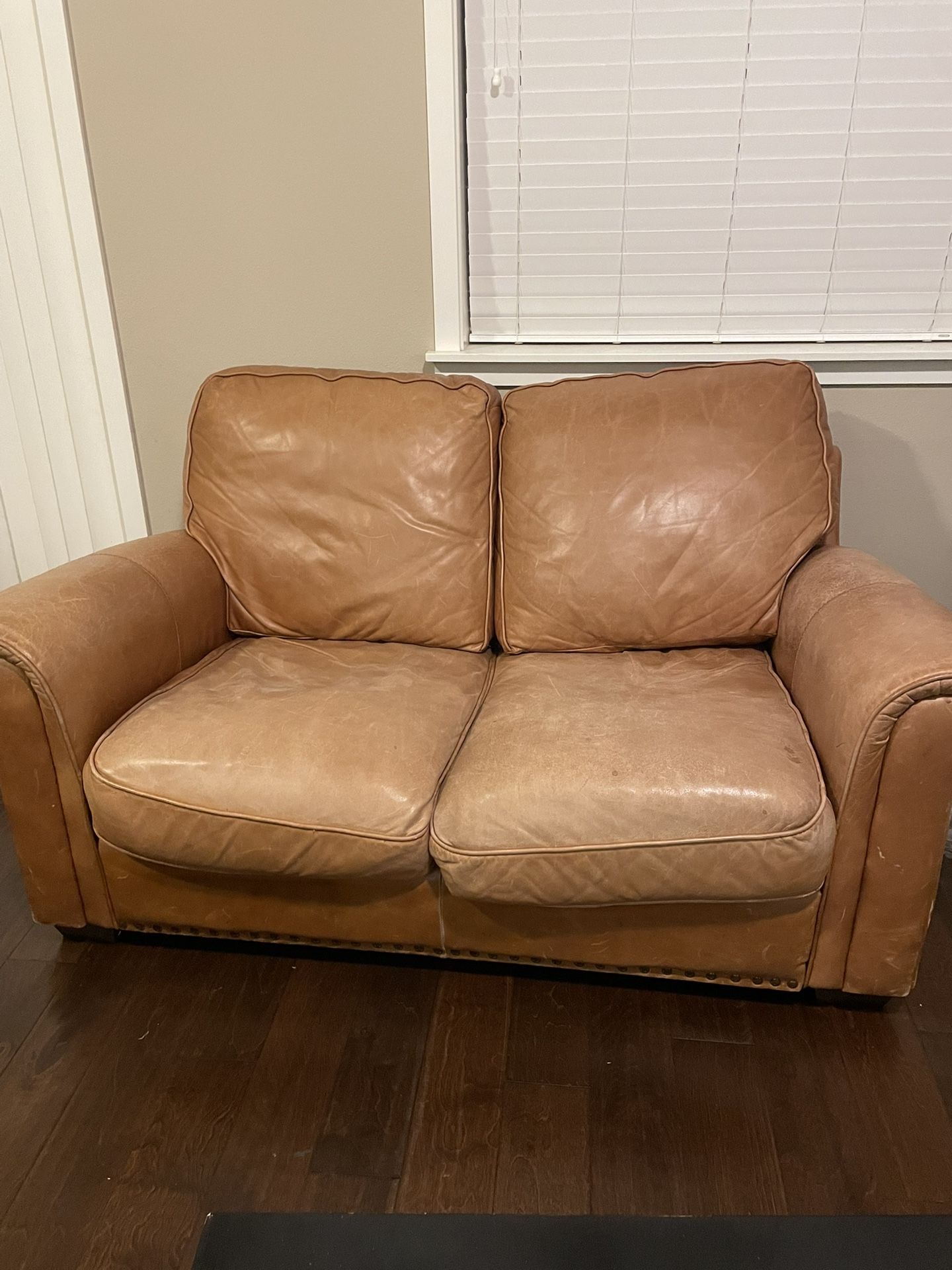 Leather Loveseat 
