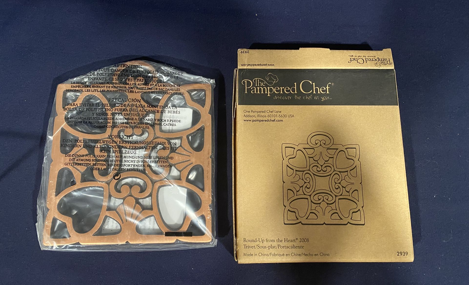 The Pampered Chef Copper Trivet  2008, New Never Used