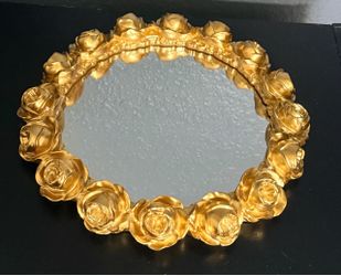 Oval Vanity Mirror Tray