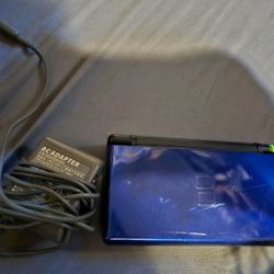 Nintendo DS Lite Cobalt Blue Tested Working With Charger No Stylus Comes With Free Game