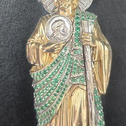 St Jude Big Pendant (AUTHENTIC GOLD)
