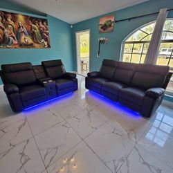 Sofa Y Loveseat Reclinable Eléctrico Totalmente Nuevo En Caja 