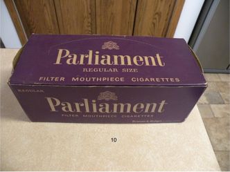 Very Rare Vintage 1950s Set of 10 Empty Parliament/Benson & Hedges Advertising Display Boxes