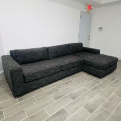 Free Delivery West Elm Black Perfect Condition Sectional Sofa
