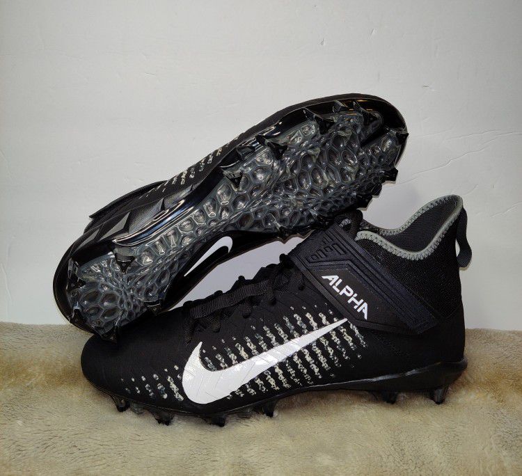 Nike Alpha Menace Pro 2 Mid Football Cleats, Black/ White, AQ3209-002
Men's Size 12