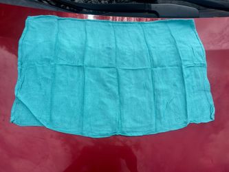 (200 in a bag for $100) turquoise green cotton towels. These 100% cotton towels are pre-washed, low-linting, and typically used for medical settings o