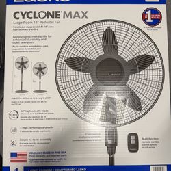 Lasko Cyclone Max 18” Pedestal Fan – Large Room High Velocity Air Circulator, 4 Speeds (Open Box)