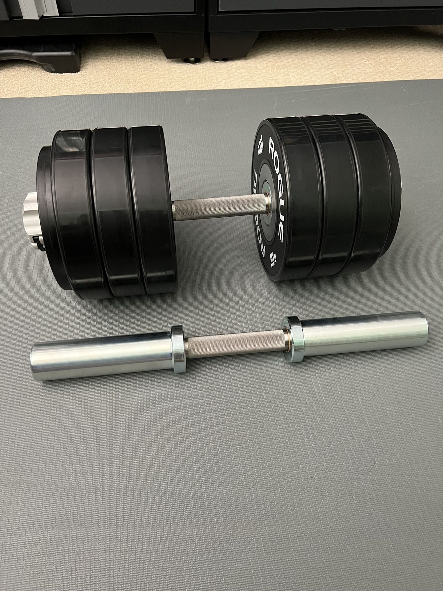 Rogue Loadable Dumbbells & Bumpers Plates for Sale in Placentia, CA