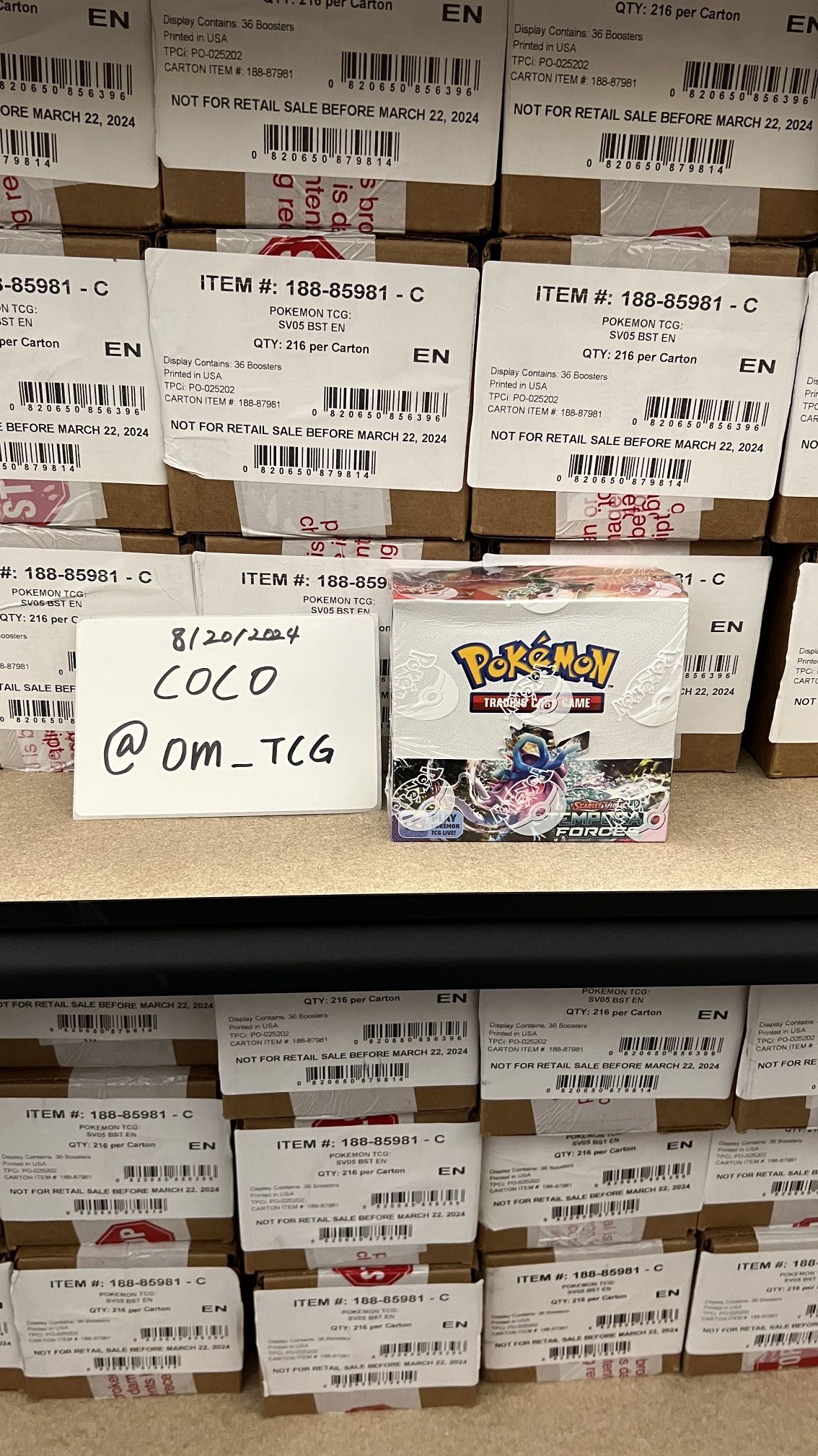Pokemon Temporal Forces Booster Box Case (x6 Boxes) Factory Sealed