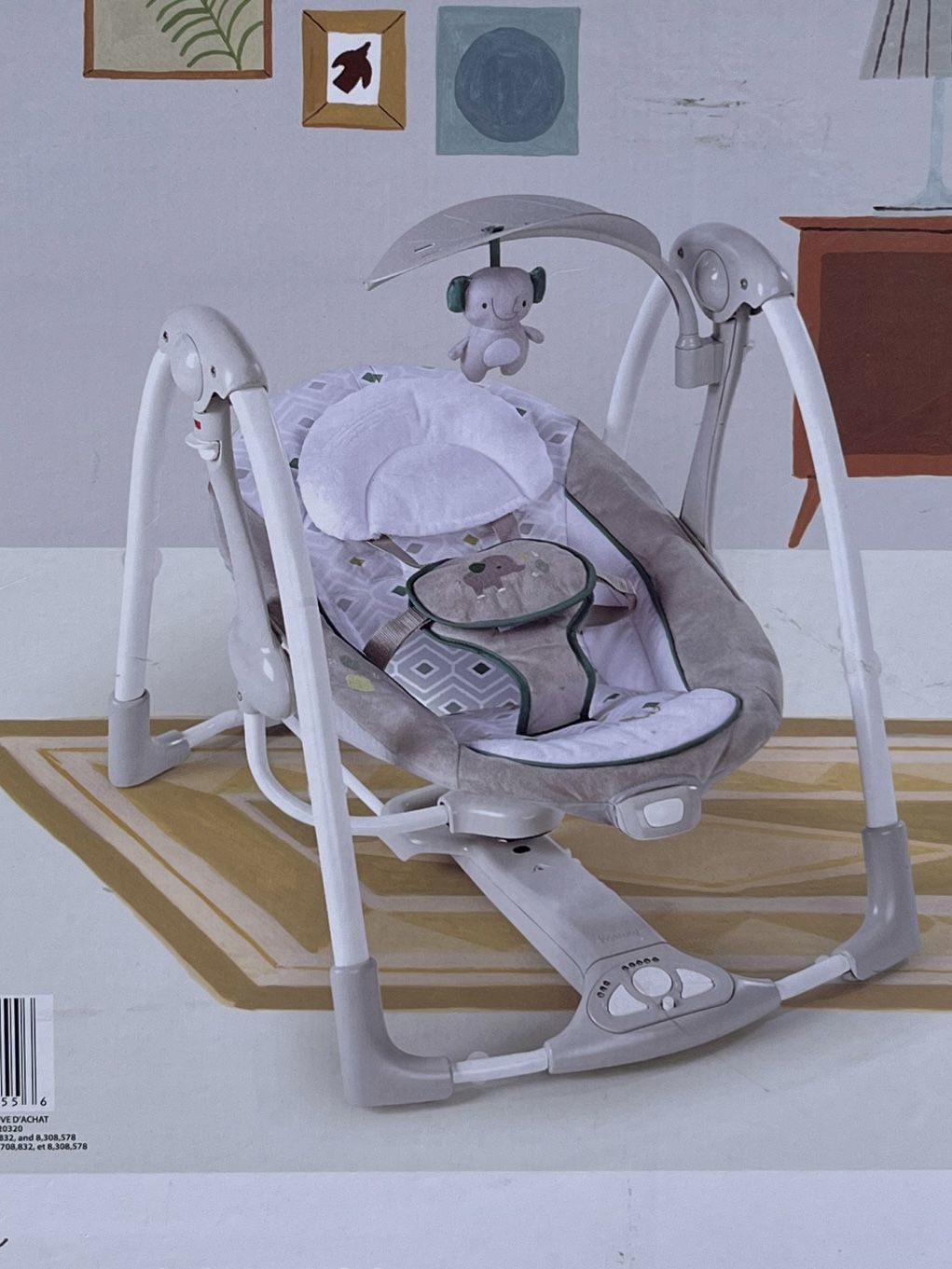 Ingenuity Convert Me 2-in-1 Portable Vibrating Baby Swing 