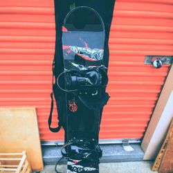 K2 Anagram Snowboard 152cm With Ride Ex Bindings, Dakine Travel Bag