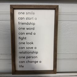 Farmhouse Wall Art - Inspirational Wooden Sign 