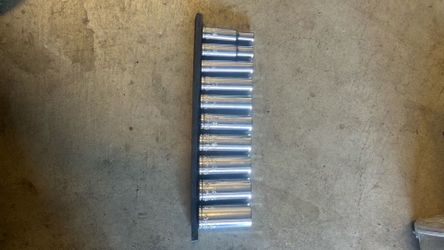 Husky 3/8 in. Drive Deep SAE ( standard ) Socket Set (10-Piece)