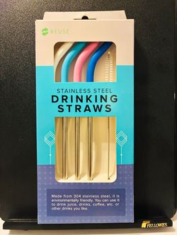 Reuse Stainless Steel Drinking Straws Set