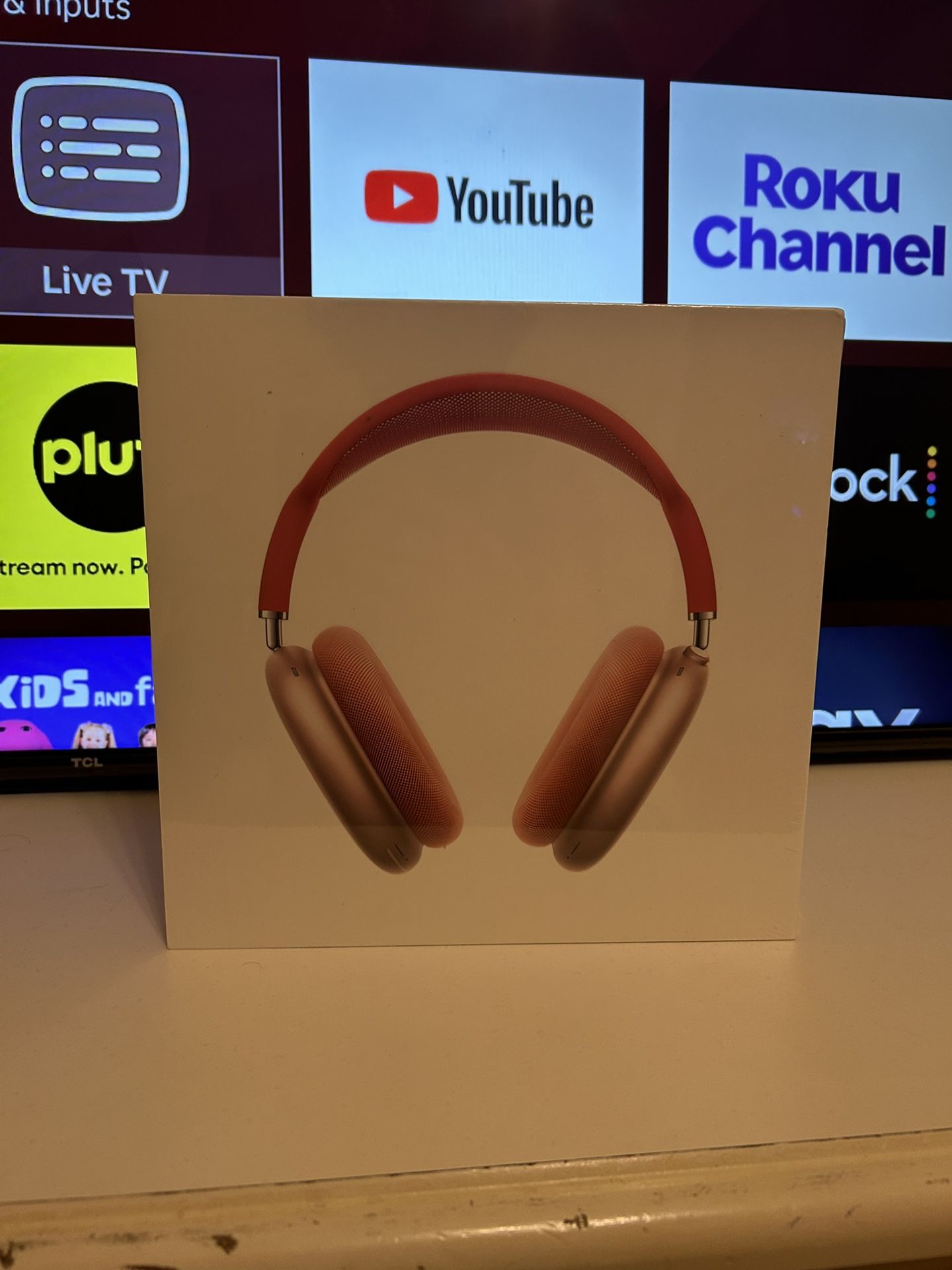 Air Pod Max | Pink With Red Headband | Apple Care Included