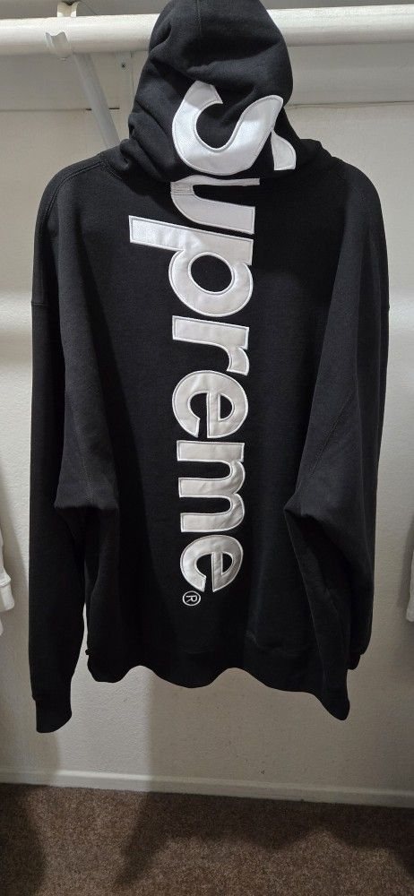 Supreme Satin Appliquè Hooded Sweatshirt