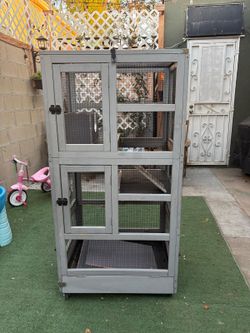 Cage with open and close doors
