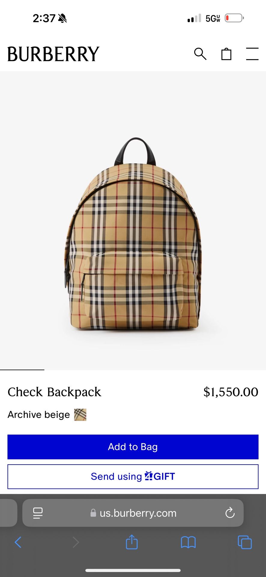 Burberry Backpack
