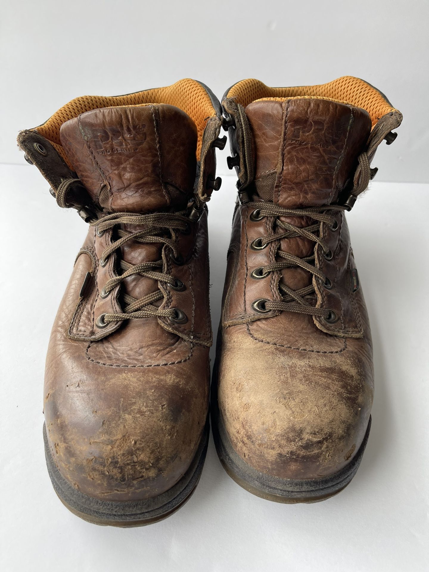 Timberland Boot Men’s Size 9.5 Coffee Brown Titan 6-Inch Alloy Toe Work Boot 