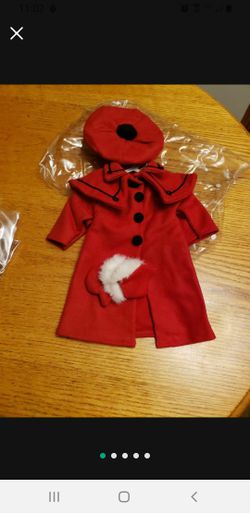 Red 18 Inch Doll Coat. New