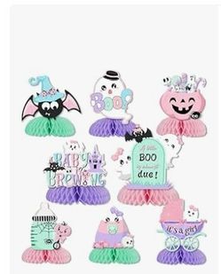 Halloween Baby Shower Honeycombs Decorations