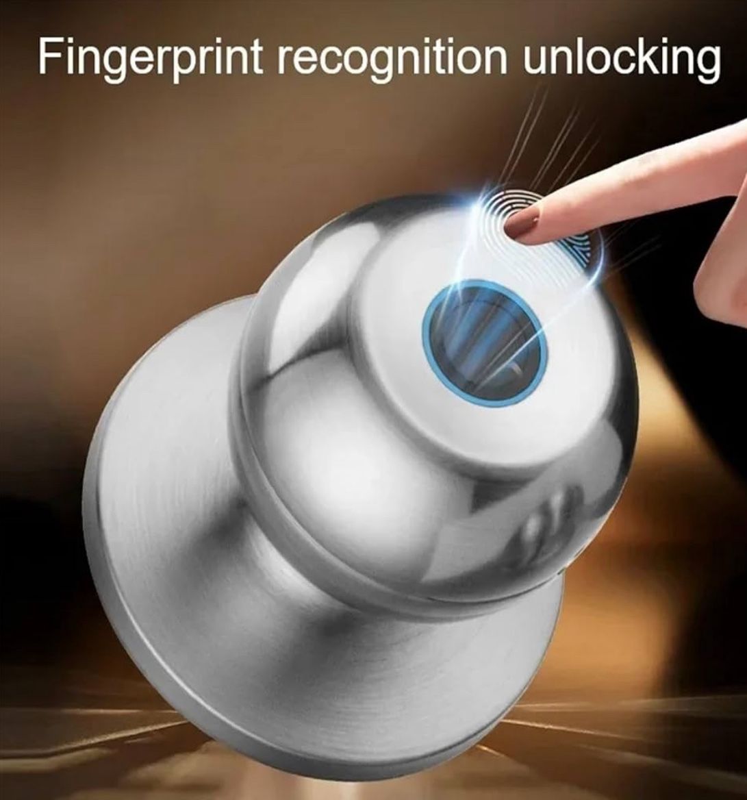 Smart Lock Door Knob with Fingerprint Recognition