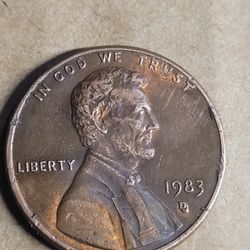 1983 D Lincoln Penny Err