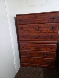 Tall Wood Chest of Drawers