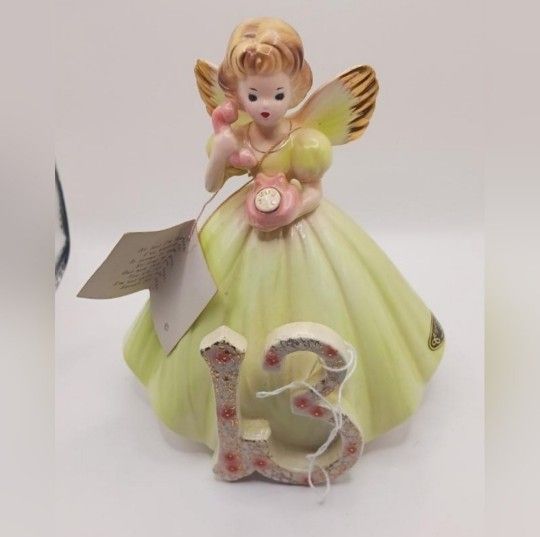 Vintage A Josef original angel birthday doll figurine