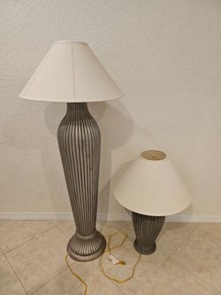 Floor lamp with matching side lamp
