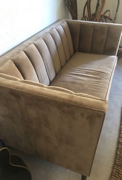 World Market Camel Leanna Tufted couch loveseat for Sale in Tempe