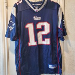 Vintage Reebok New England Patriots Tom Brady Home Jersey NFL Authenticyouthsz(18-20) Womens Small