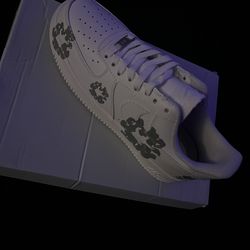 Custom denim tear Air Force’s